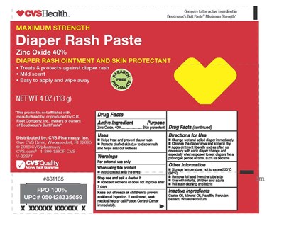 Tube Label (Cvs Diaper Rash Paste   Tube)